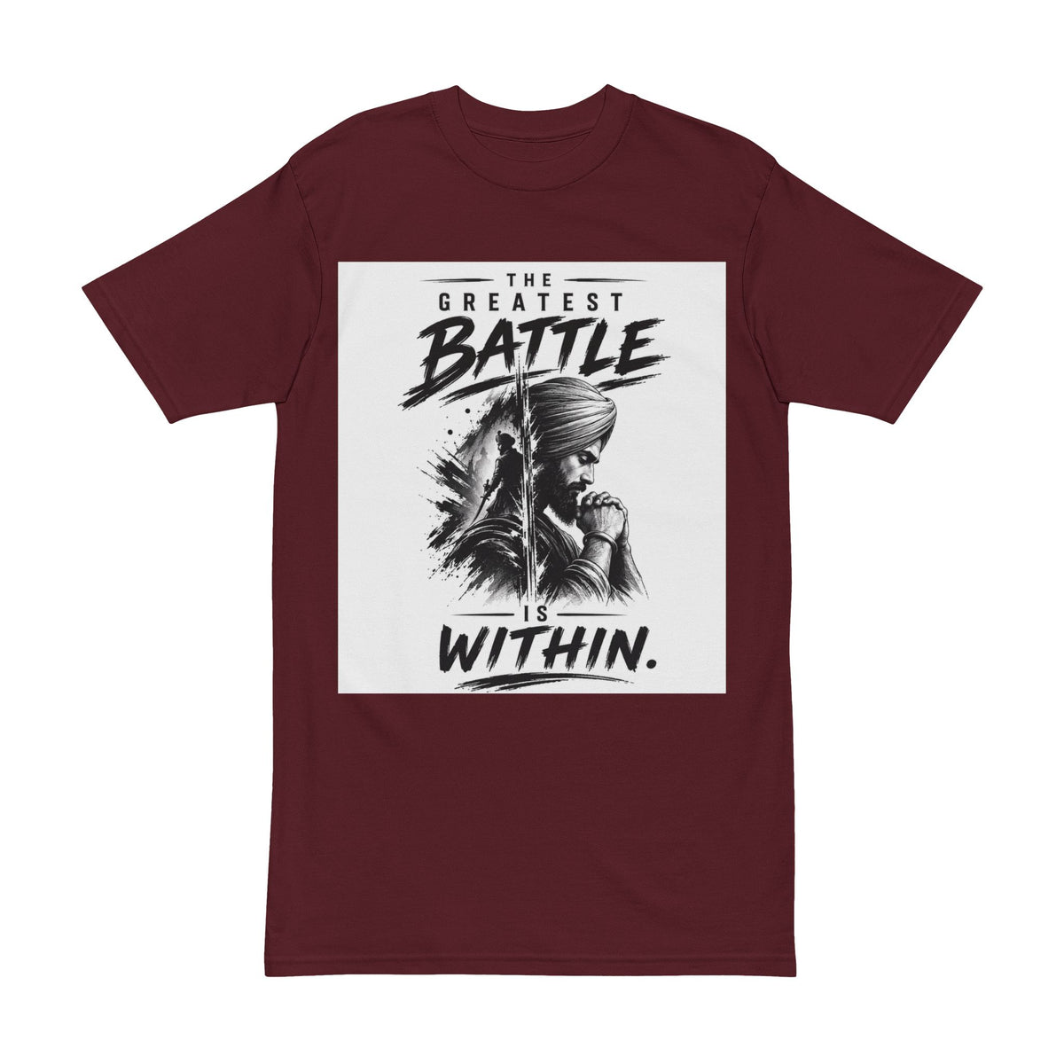 AA Men's T-Shirt — 'The Greatest Battle is Within' Inspirational Graphic Tee