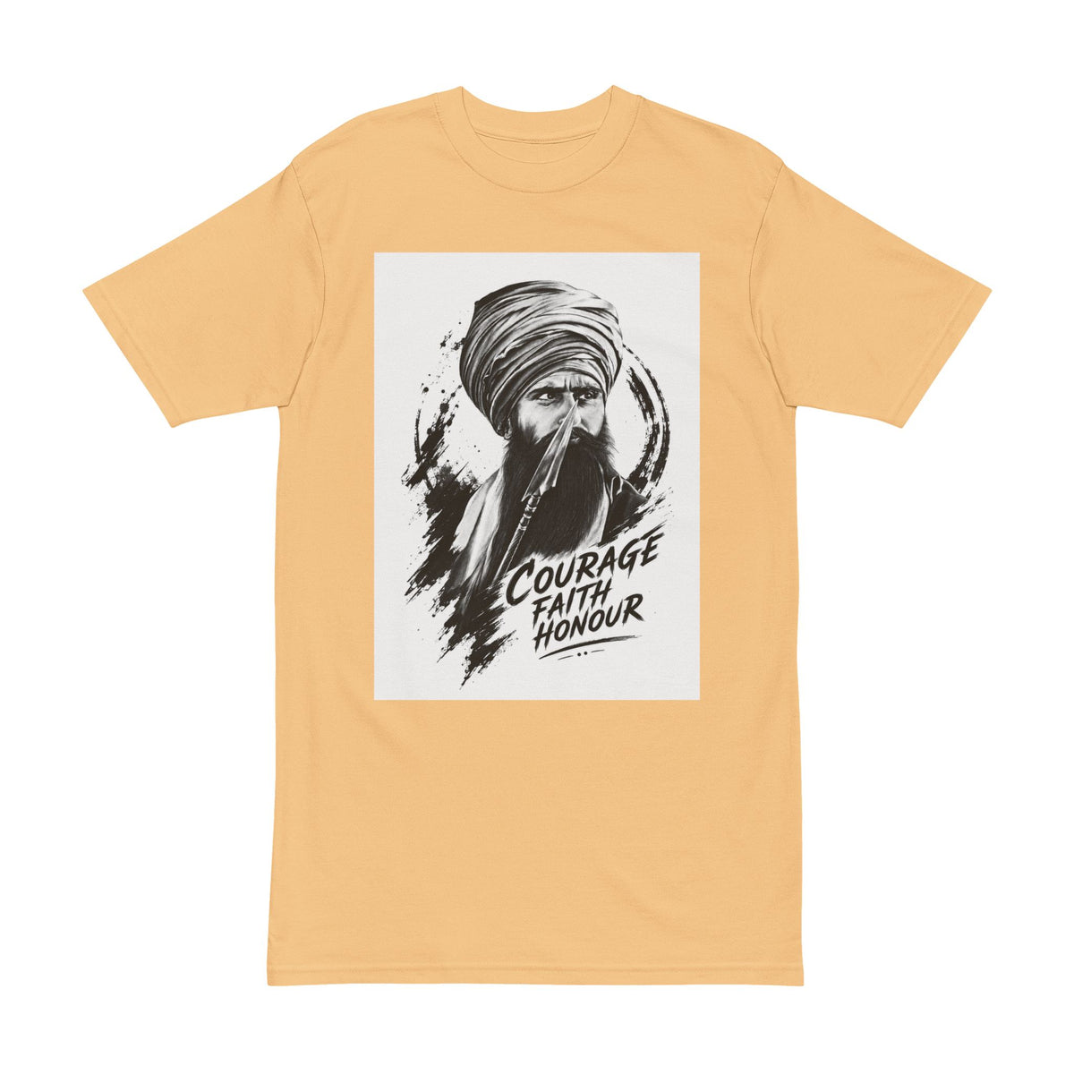 A Men's Heavyweight Tee- Courage , Faith and Honour