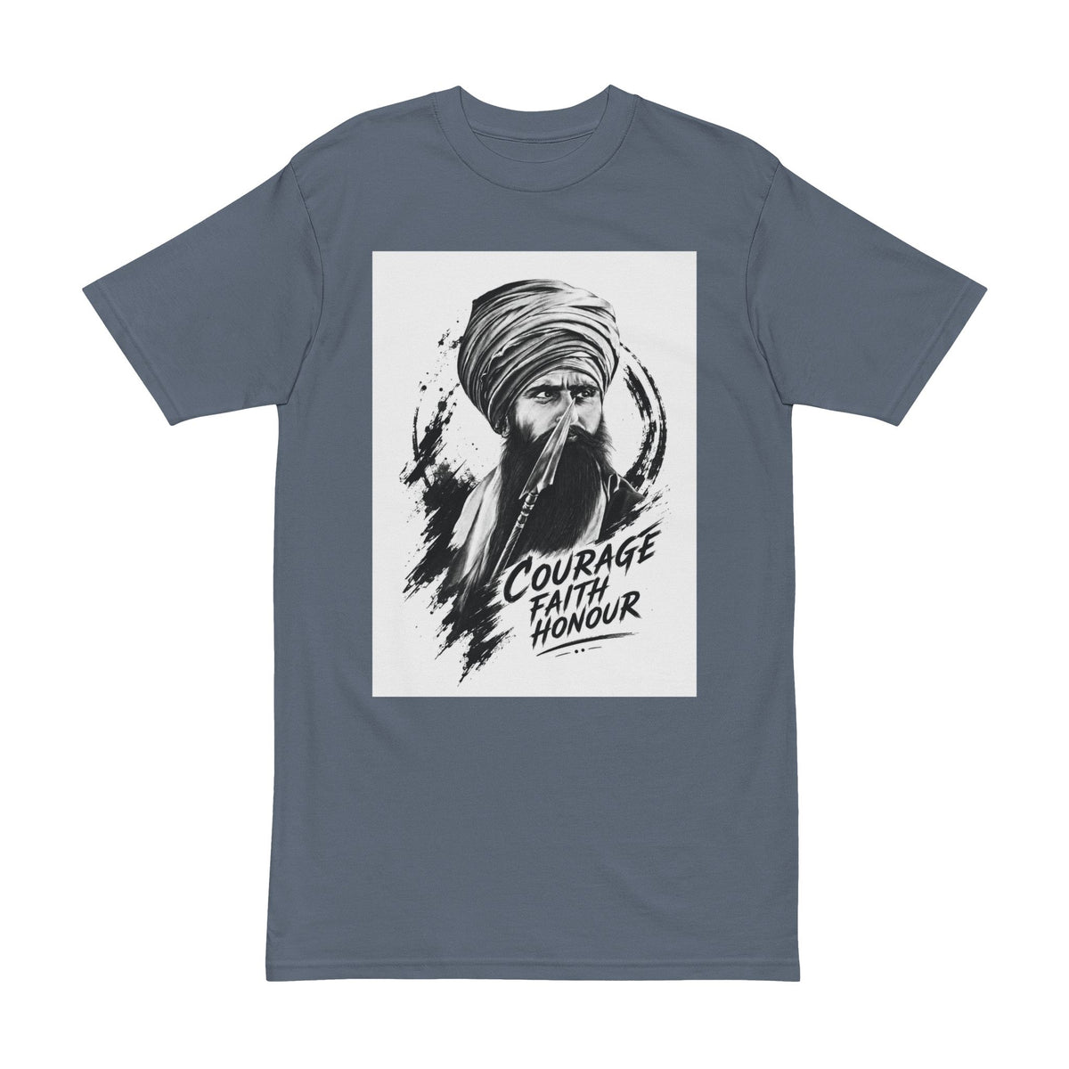 A Men's Heavyweight Tee- Courage , Faith and Honour